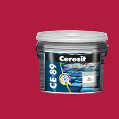 Ceresit CE89 Епоксидний двокомпонетний заповнювач швів та клей для плитки 838 черв.рубін (2.5 кг)