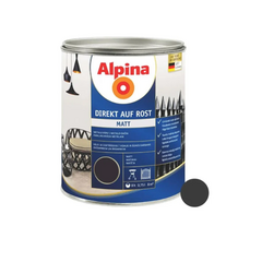 2 по цене 1 Эмаль алкидная "ALPINA LASUR-GEL шелк-мат, цветная, черный", 0,75л