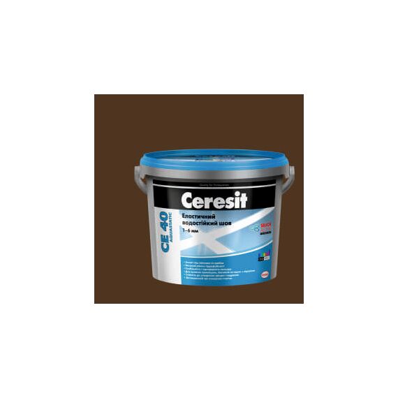 Ceresit CE 40 Aquastatic (5кг) Еластичний водостійкий кольоровий шов до 6мм горіховий 55
