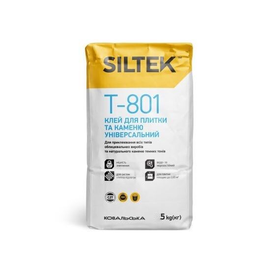 Siltek Т-801 Клей для плитки и камня универсальный (5кг)