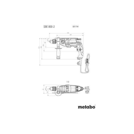 Ударний дриль SBE 800-2 Пластиковий кофр, зображення 4