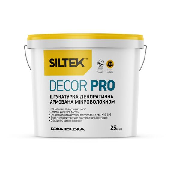 Siltek Decor Pro Штукатурка декоративна армована мікроволокном, короїд 2,0 мм, база DА (25 кг)