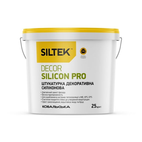 Siltek Decor Silicon Pro Штукатурка декоративна силіконова, камінцева 1,5 мм, база DА (25 кг)