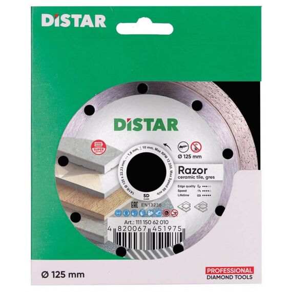 Круг алмазный отрезной 1A1R 125x1,6x10x22,23 Razor, изображение 3