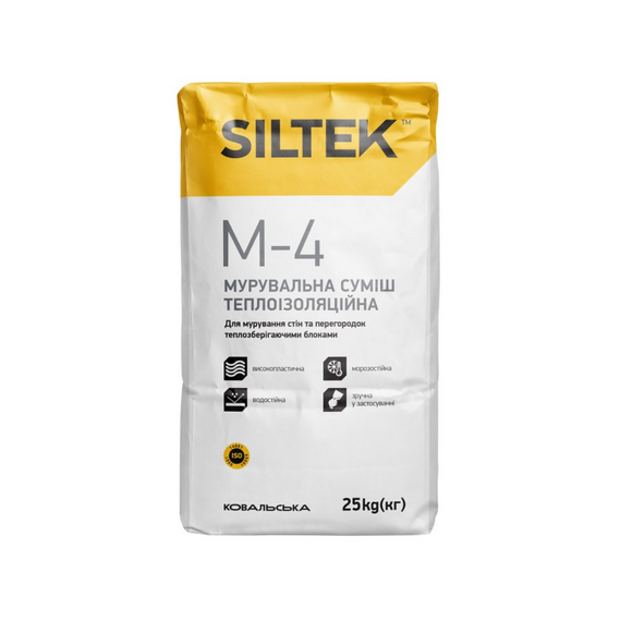 Siltek M-4 Мурувальна суміш теплоізоляційна. "Літо" (25кг)
