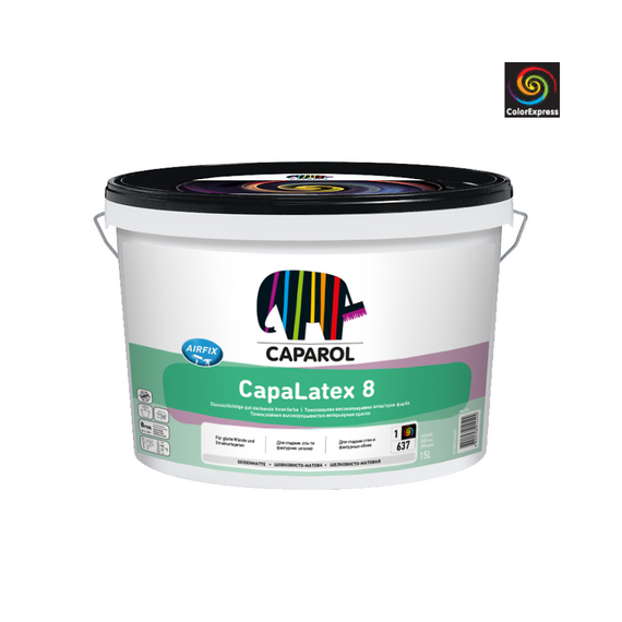 Фарба інтер'єрна латексна шовковисто-матова Caparol "CapaLatex 8" База 1, 2,5 л.