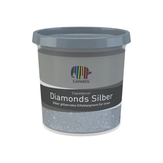 Декоративный наполнитель интерьерный Caparol "Diamonds" Серебряный 75 гр.