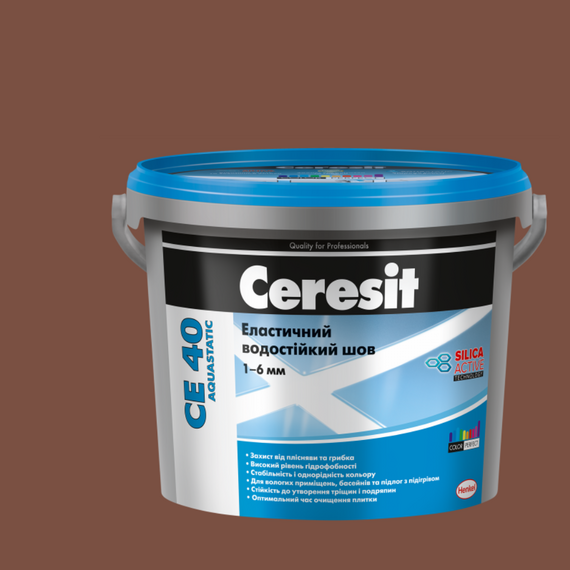 Ceresit CE 40 Aquastatic (2кг) Еластичний водостійкий кольоровий шов до 6мм цегляний 49