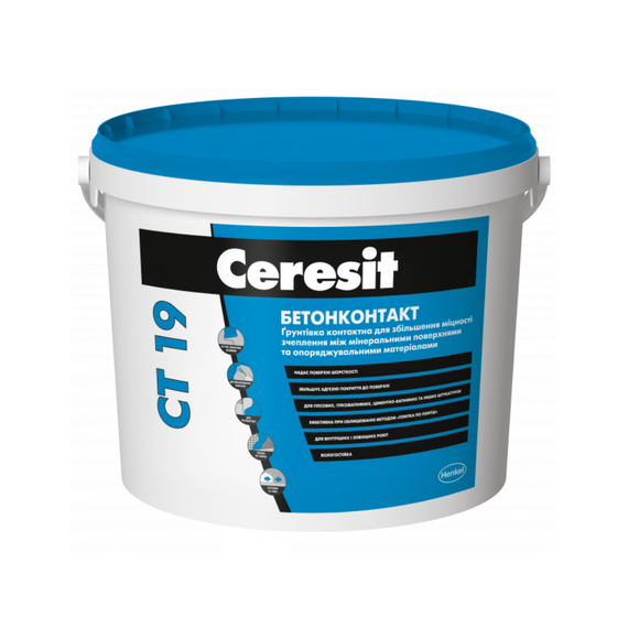 Ceresit CT 19 (4,5кг) Грунтовка агдезионная Бетонконтакт