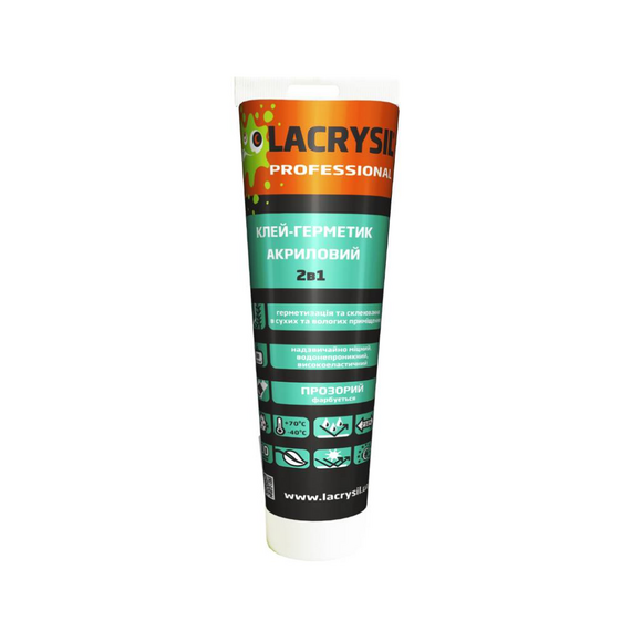 LACRYSIL Клей-герметик акриловий прозорий 0,28кг