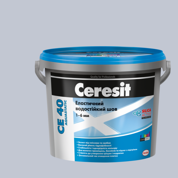 Ceresit CE 40 Aquastatic (2кг) Еластичний водостійкий кольоровий шов до 6мм світло-блакитний 79