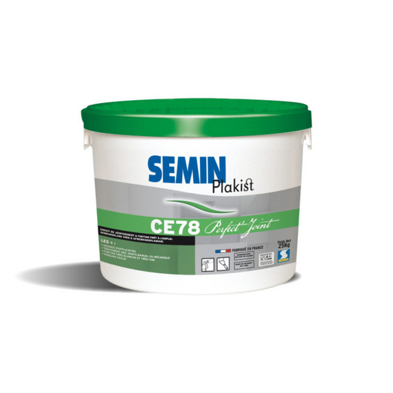 CE 78 PERFECT’JOINT Готова шпаклівка для заповнення швів. Для ручного та механізованого нанесення ТМ "SEMIN", відро 25 кг (палета 33 шт)