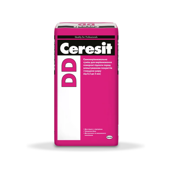 Ceresit DD (25кг) Для вирівнювання бетонних, цементно-піщаних основ 0,5-5 мм