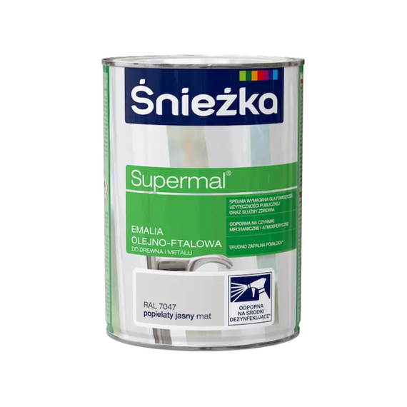 Sniezka Supermal Ol-Ftal. RAL 7047 світло-попелястий, матовий 800 мл