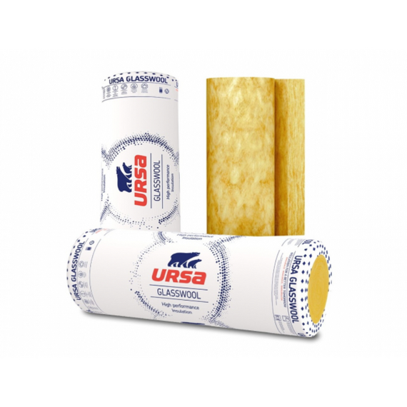 Теплоизоляция из стекловаты URSA DF 45 100/1250/7000/1/30 MPS (8,75м2/рул) (30рул/пал)