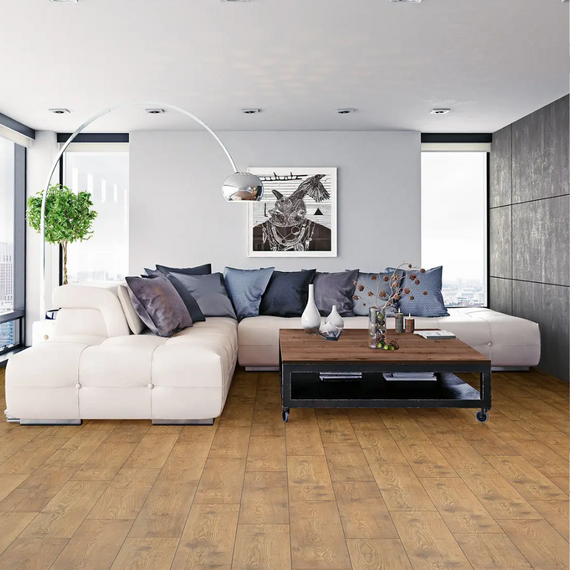 Ламинат Дуб Шервуд Eurohome (Д.1285,Ш 192, Т 8,0) 2,22 м2, (360/40/9 шт,) 5985