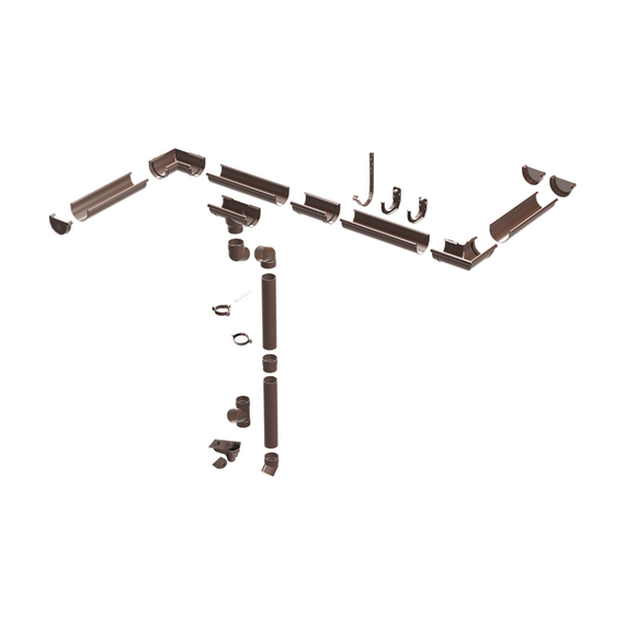 Коліно з двома розтрубами 87,5° темно-коричневе, д.90 ProAqua, зображення 2