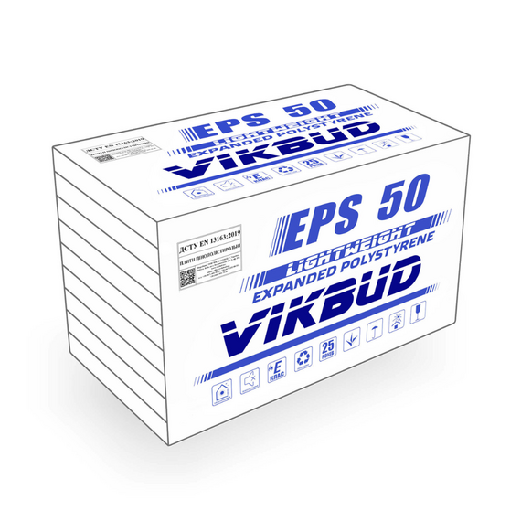 Пінопласт EPS 50 1000*500*100 мм (11кг/м3) (6шт/уп.) Vik