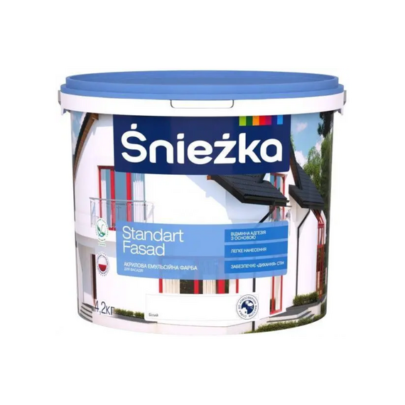 Фасадна Фарба Sniezka Стандарт Фасад білий 1,4 кг