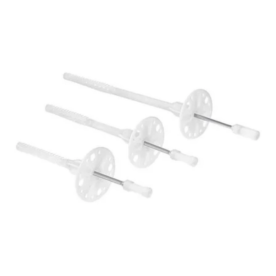 10*120 Дюбель для крепления изоляции с металлическим стержнем и термоголовой, к-кой базой, 250шт/уп