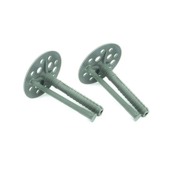 10*160 Дюбель для крепления изоляции с металлическим стержнем (серый)