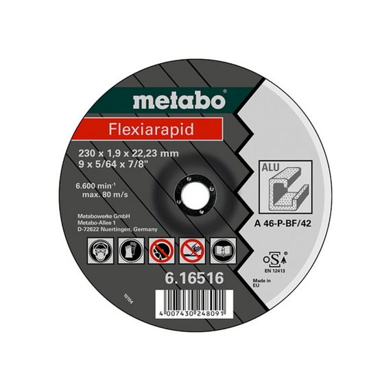 Flexiarapid 125 x 1,0 x 22,23 мм, алюминий, TF 41 (616513000) Metabo