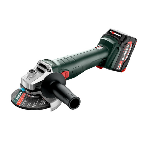 Акумуляторна кутова шліфувальна машина W 18 L 9-125 18V 2x4Ah LiPOWER; Зарядний пристрій ASC 55; met