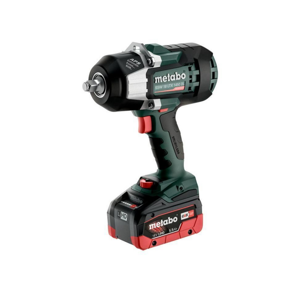 Акумуляторний ударний гайковерт SSW 18 LTX 1450 BL 18V 2x5.5Ah LiHD; Зарядний пристрій ASC 145; meta