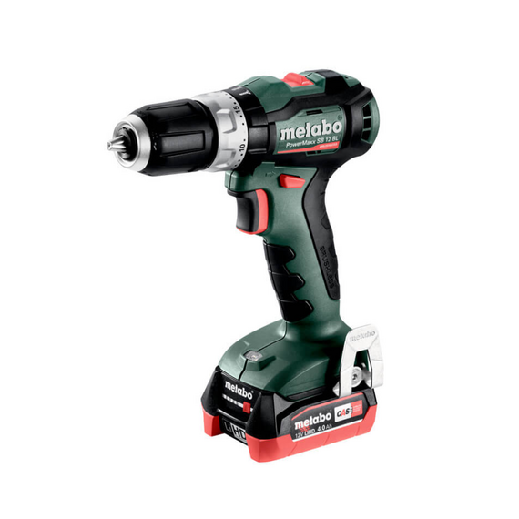 Акумуляторний ударний дриль PowerMaxx SB 12 BL 12V 2x4Ah LiHD; Зарядний пристрій ASC 55; metaBOX 118