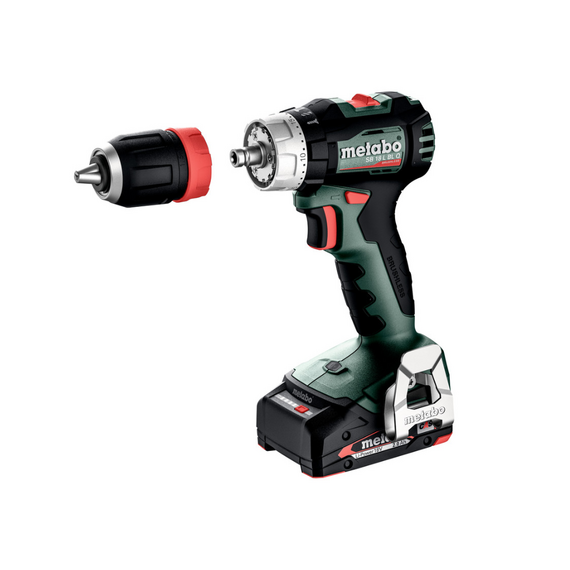 Акумуляторний ударний дриль SB 18 L BL Q 18V 2x2Ah LiPOWER; Зарядний пристрій SC 36; metaBOX 145, изображение 2