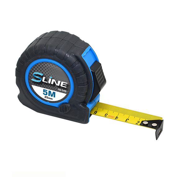 Рулетка, прорезиненный корпус, автофиксатор, 3м/16 мм.