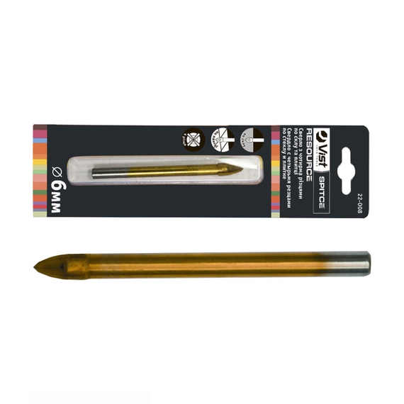 Сверло по стеклу и плитке 6 мм