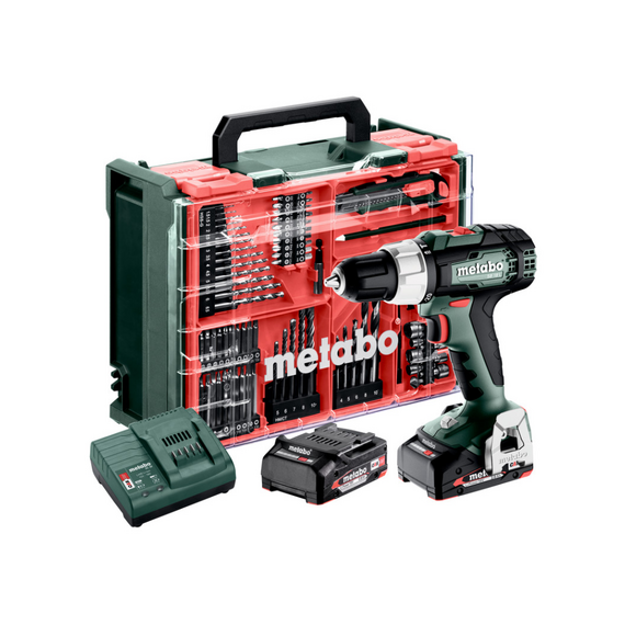 Акумуляторний ударний дриль SB 18 L Set 18V 2x2Ah LiPOWER; Зарядний пристрій SC 36; Пластиковий кофр