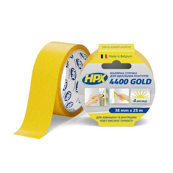 Малярная лента HPX4400 100С 24мм х 50м оранжевая
