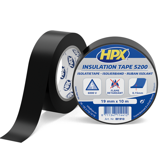 Стрічка ПВХ ізоляційна HPX5200 19мм х 10м синя (плівка)