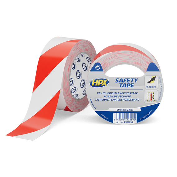 Стрічка безпеки маркувальна 50мм х 33м жовто-чорна (плівка)