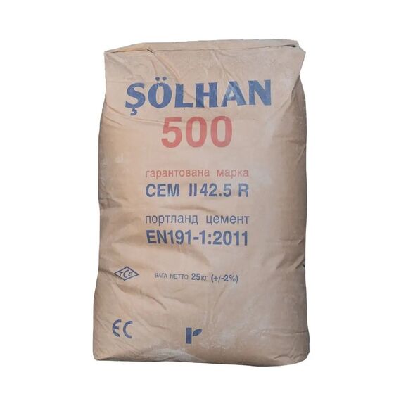Портландцемент СЕМ 500 Туреччина Solhan 25 кг(64шт/пал.)