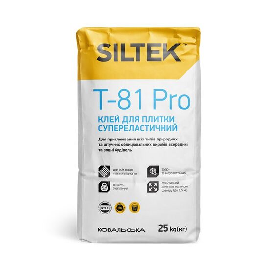 Siltek Т-81 Pro Клей для плитки супереластичний (25кг)
